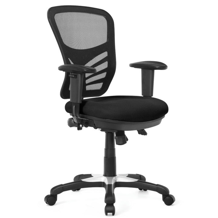 Hommoo Ergonomic Mesh Office Chair with Adjustable Back Height and Armrests-Black, Home Office Computer Desk Chair Image 3