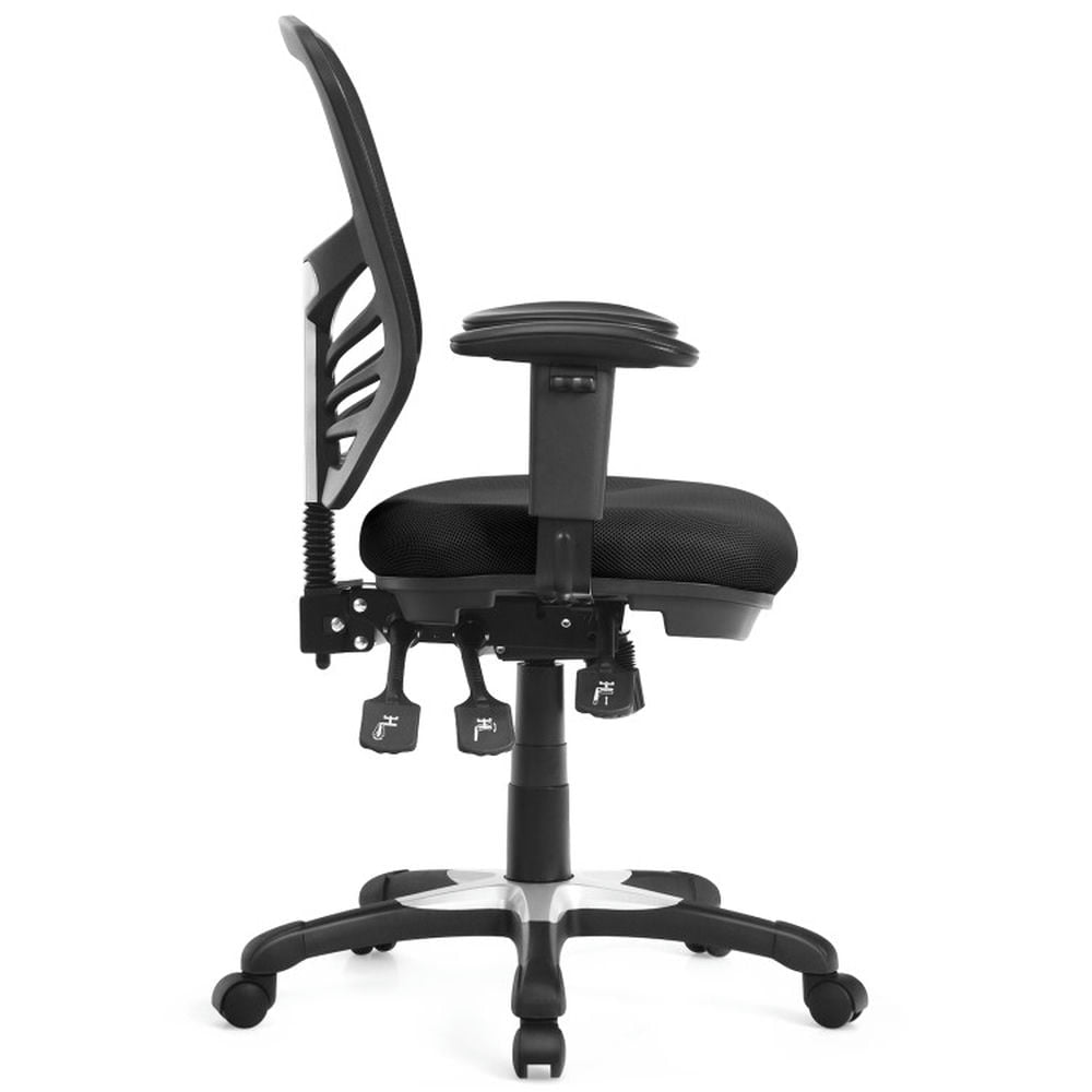 Hommoo Ergonomic Mesh Office Chair with Adjustable Back Height and Armrests-Black, Home Office Computer Desk Chair Image 5