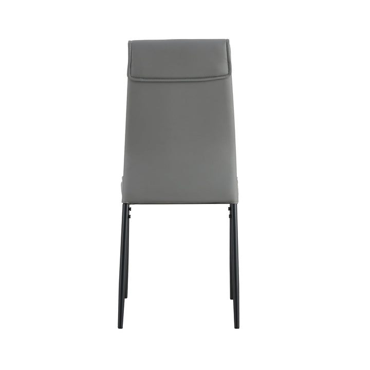 Hommoo 4 Pieces Modern Armless Dining Chairs, Elegant Design Side Chairs for Kitchen Dining Room, Gray Image 3