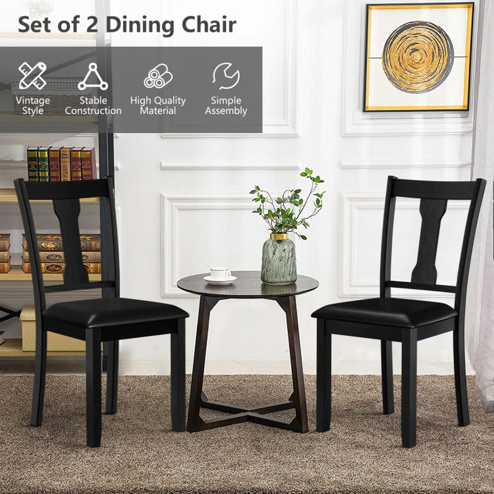 Hommoo Dining Chairs, Kitchen Chairs Trattoria Chairs,Set of 2 Dining Room Chair with Rubber Wood Frame and Upholstered Image 5