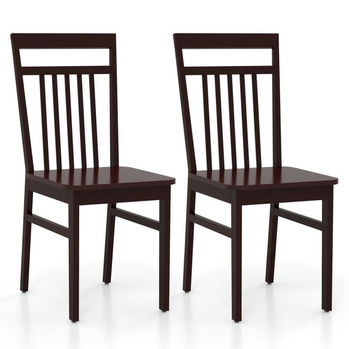 Hommoo Dining Chairs, Kitchen Chairs Trattoria Chairs,Set of 2 Farmhouse Dining Chair with Slanted High Backrest Image 1