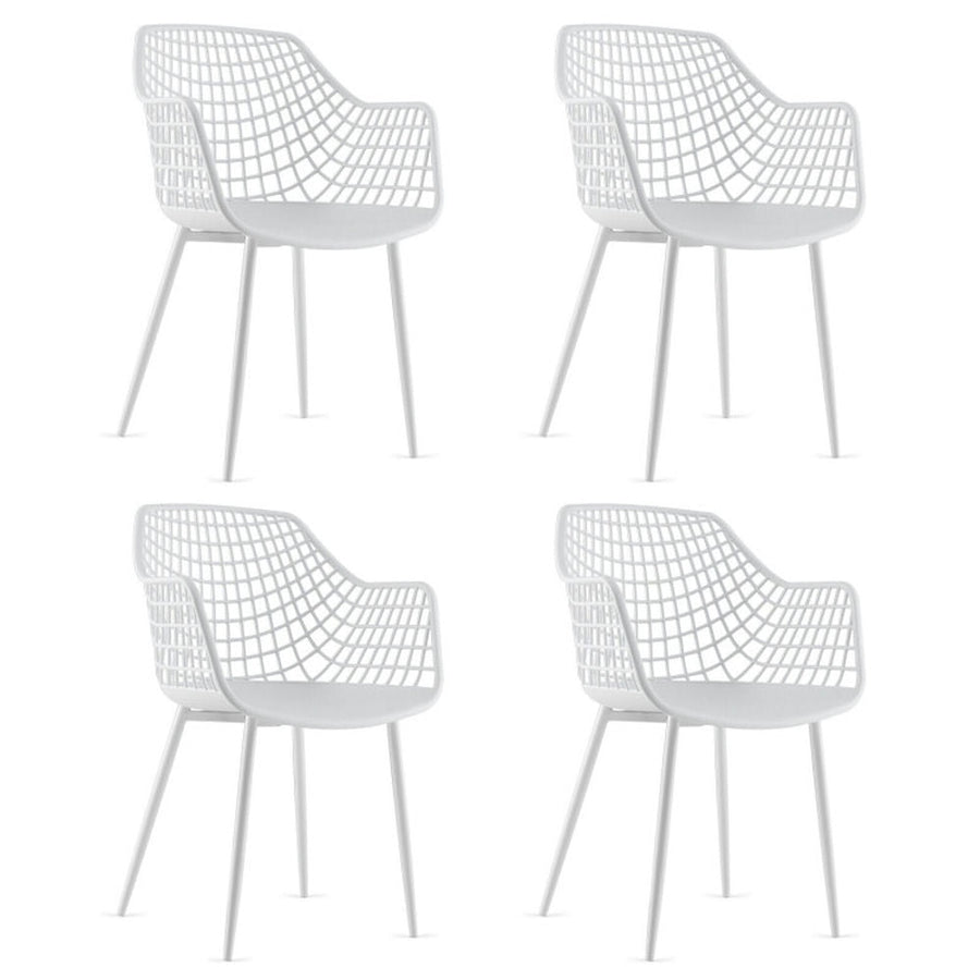 Hommoo Dining Chairs, Kitchen Chairs Trattoria Chairs,Set of 4 Heavy Duty Modern Dining Chair with Airy Hollow Image 1