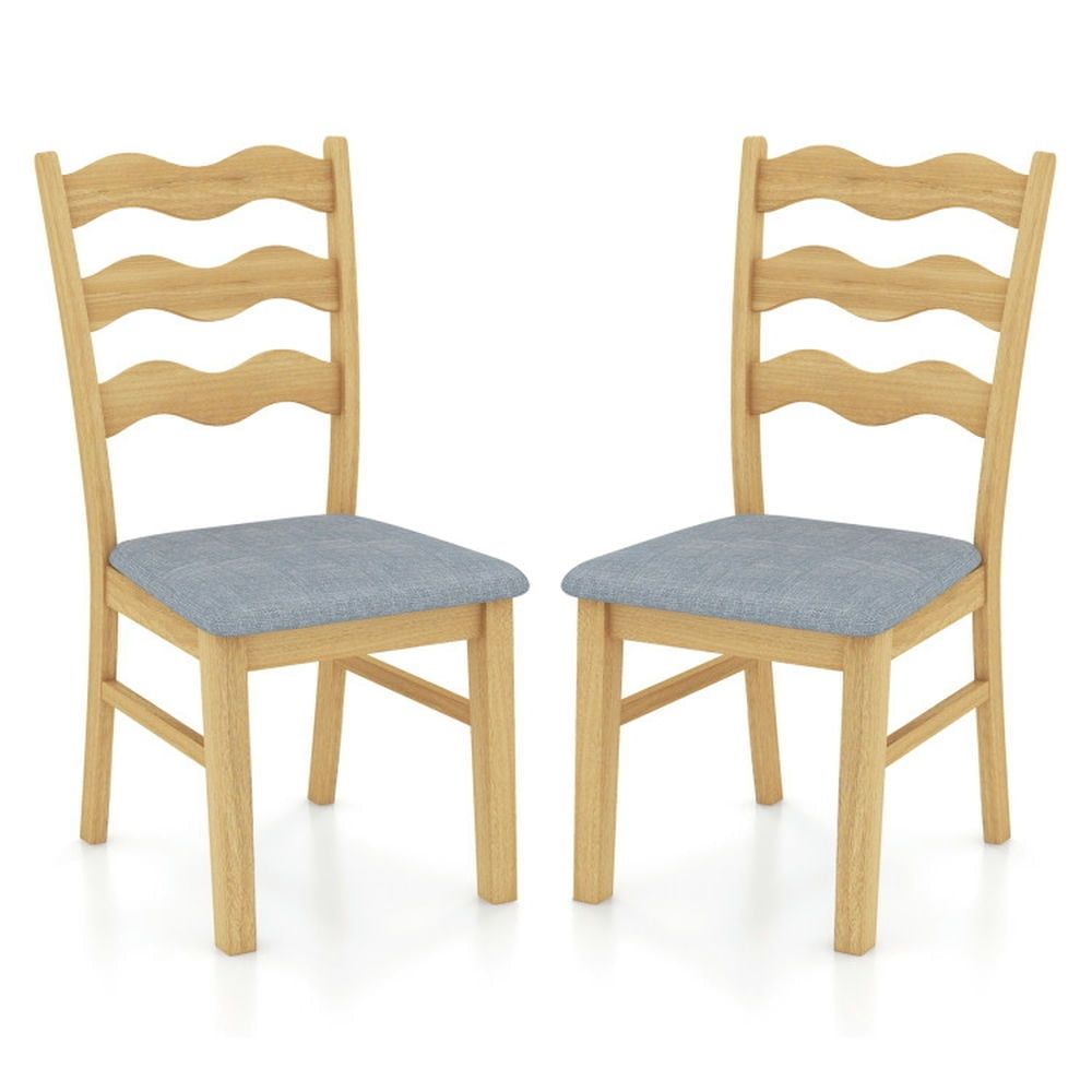 Hommoo Dining Chairs, Kitchen Chairs Trattoria Chairs,Dining Chair Set of 2 Linen Fabric Upholstered Kitchen Chairs with Image 1