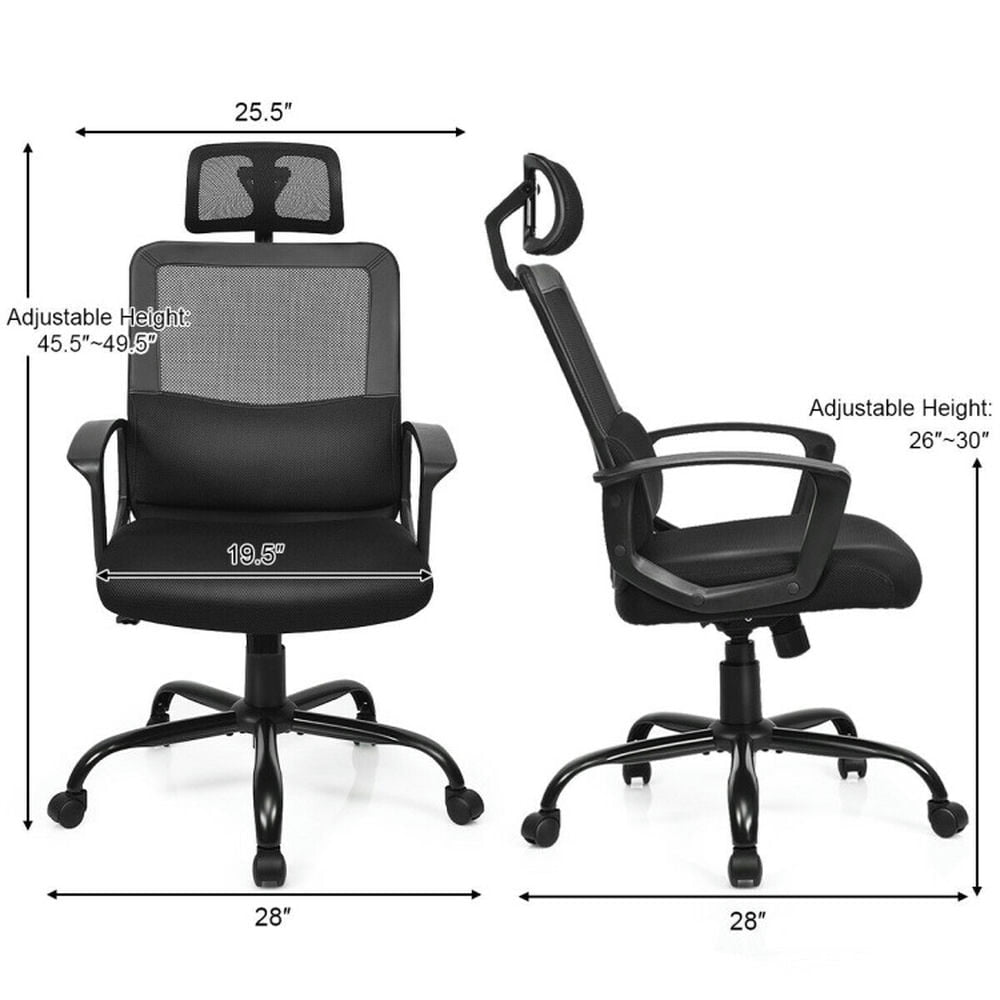 Hommoo Mesh Office Chair High Back Ergonomic Swivel Chair, Home Office Computer Desk Chair, Small Office Chair for Image 2