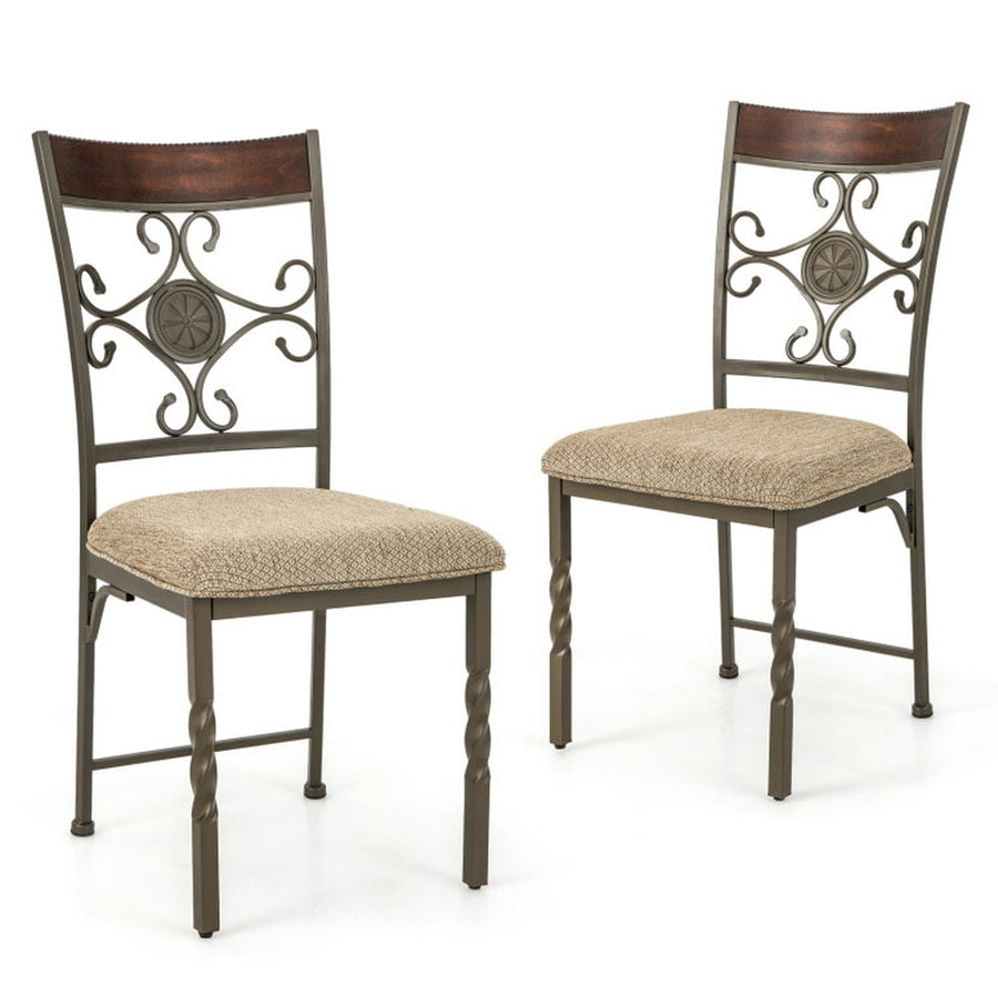 Hommoo Dining Chairs, Kitchen Chairs Trattoria Chairs,Set of 2 Dining Room Chairs Armless Kitchen Chairs Set with Seat Image 1