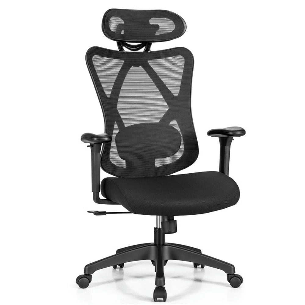 Hommoo High Back Mesh Executive Chair with Adjustable Lumbar Support, Home Office Computer Desk Chair, Small Office Image 1