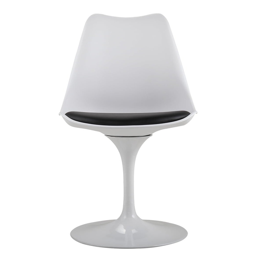 Hommoo Dining Room Chairs for Kitchen, Elegant Bar Chair, Dining Furniture, White + Black Image 5