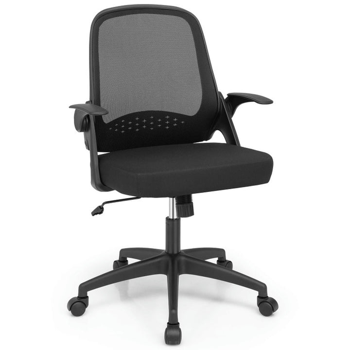 Hommoo Adjustable Mesh Office Chair Rolling Computer Desk Chair with Flip-up Armrest-Black, Home Office Computer Desk Image 1