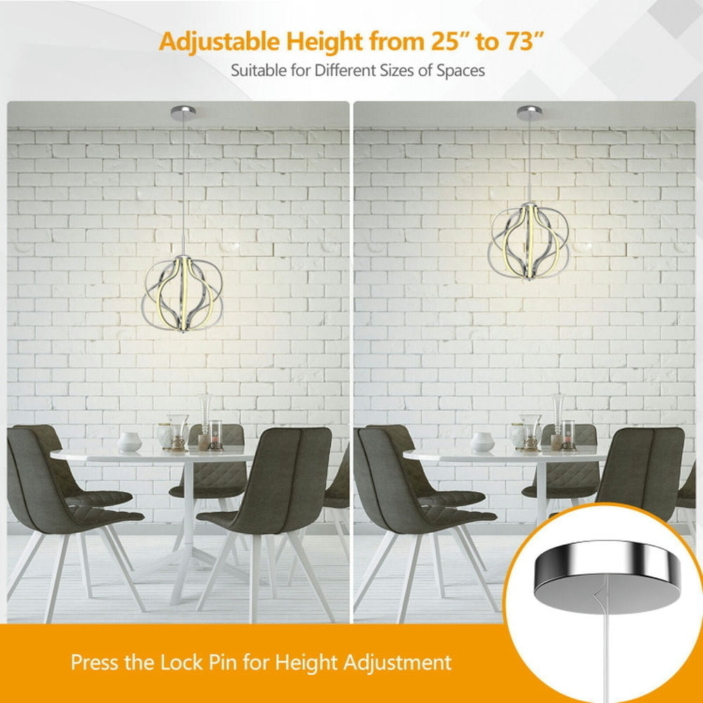 Hommoo Lights Chandelier Pendant Ceiling Lighting,Modern Dimmable Warm White LED Chandelier Image 3