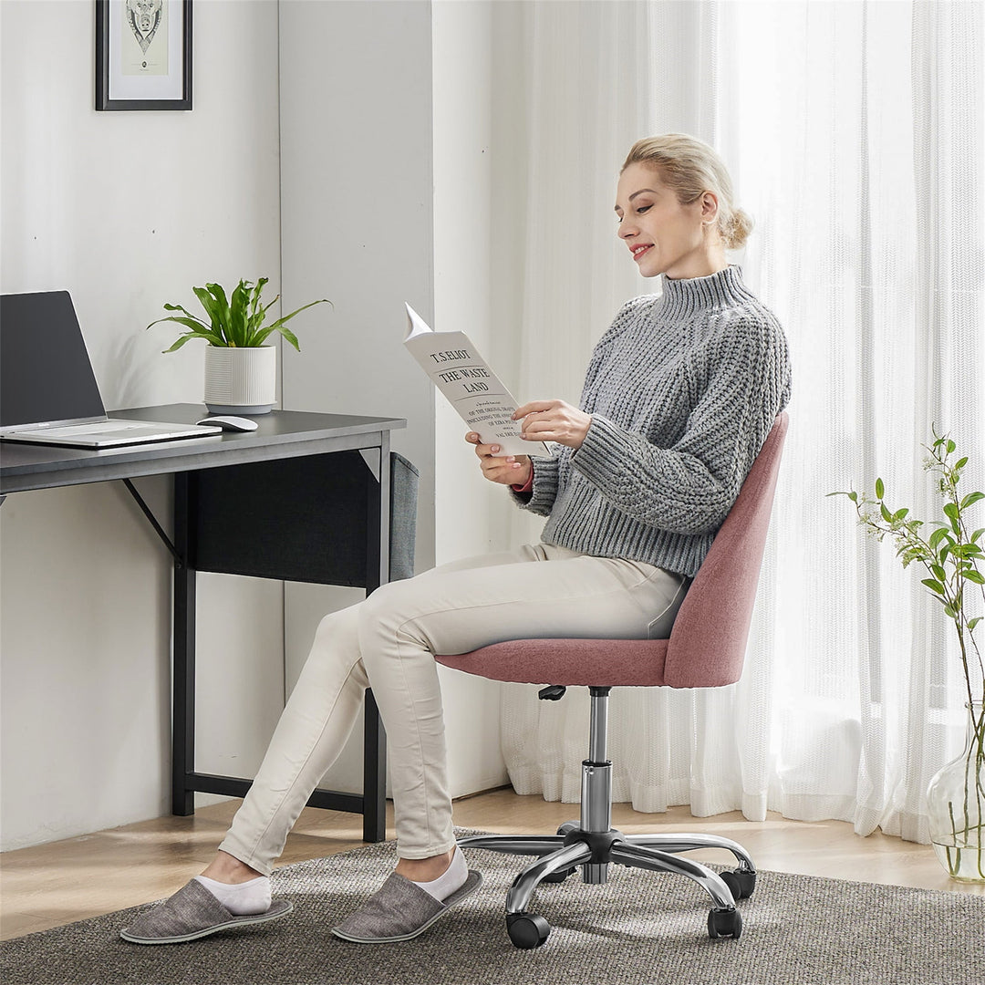 Hommoo Office Desk Chair - Modern, Adjustable, Swivel Fabric Design with Wheels, Ideal Home Office Computer Chair for Image 1