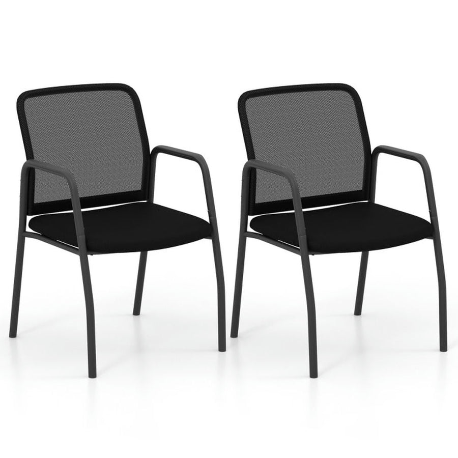 Hommoo Office Guest Chairs,Modern Reception Chair,Waiting Room Chair Set of 2 Office Guest Chairs with Ergonomic Mesh Image 1