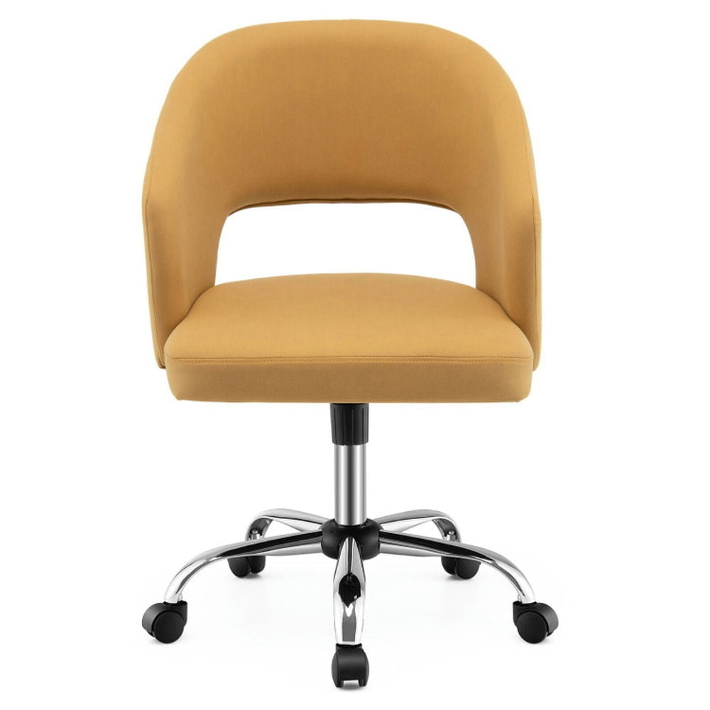 Hommoo Upholstered Swivel Office Chair with Hollow Out Back, Home Office Computer Desk Chair, Small Office Chair for Image 1