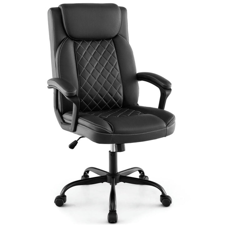 Hommoo High Back Ergonomic Executive Chair with Thick Headrest Cushion-Black, Home Office Computer Desk Chair Image 1