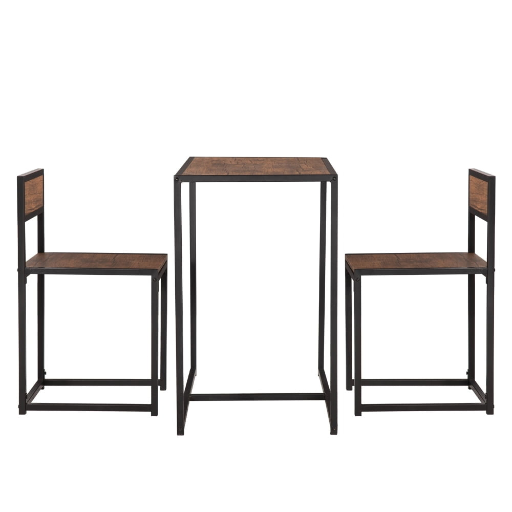 Hommoo Dining Table Set of 3, Bench and Chairs, Dining Room Table, Kitchen Table Breakfast Table, Dining Furniture for Image 4