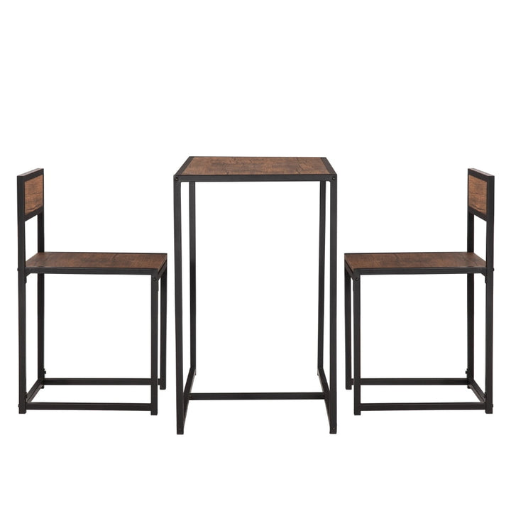 Hommoo Dining Table Set of 3, Bench and Chairs, Dining Room Table, Kitchen Table Breakfast Table, Dining Furniture for Image 4