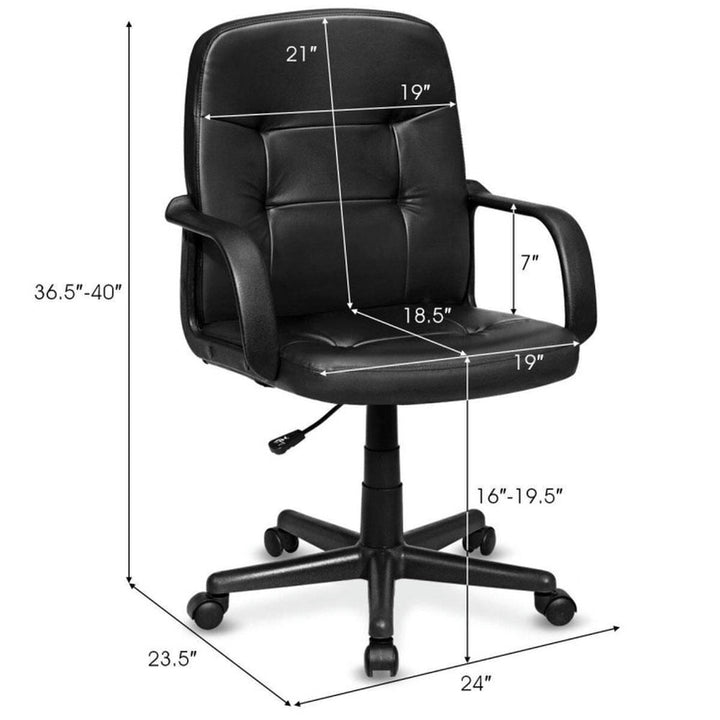 Hommoo Ergonomic Office Chair with 360-degree Wheels, Home Office Computer Desk Chair, Small Office Chair for Image 4