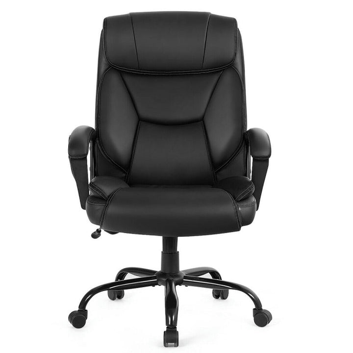 Hommoo Massage Executive Office Chair with 6 Vibrating Points-Black, Home Office Computer Desk Chair, Small Office Chair Image 1