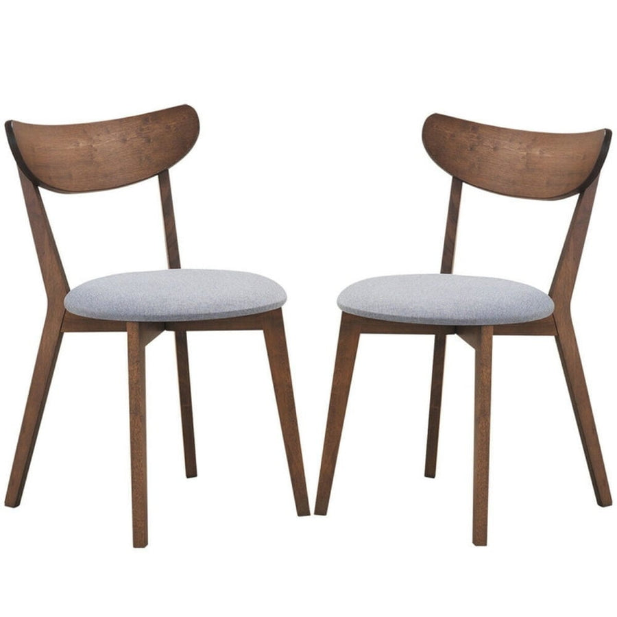 Hommoo Dining Chairs, Kitchen Chairs Trattoria Chairs,Set of 2 Dining Chairs Upholstered Curved Back Side Image 1