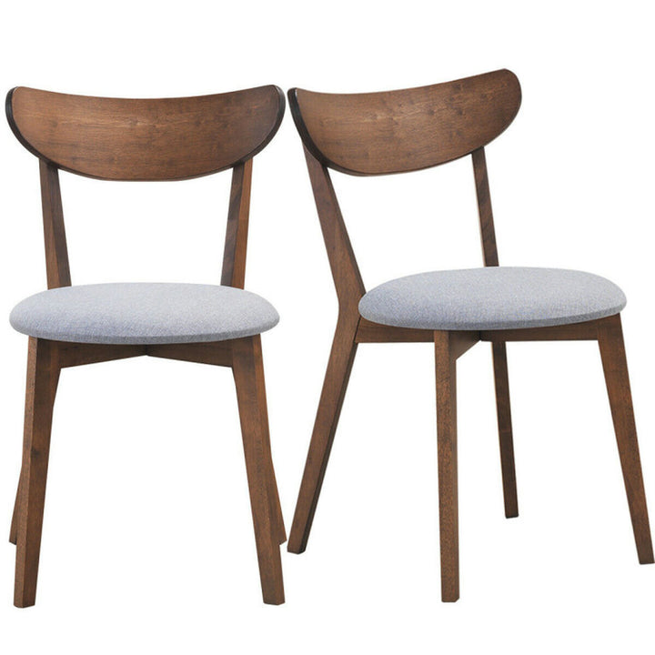 Hommoo Dining Chairs, Kitchen Chairs Trattoria Chairs,Set of 2 Dining Chairs Upholstered Curved Back Side Image 2