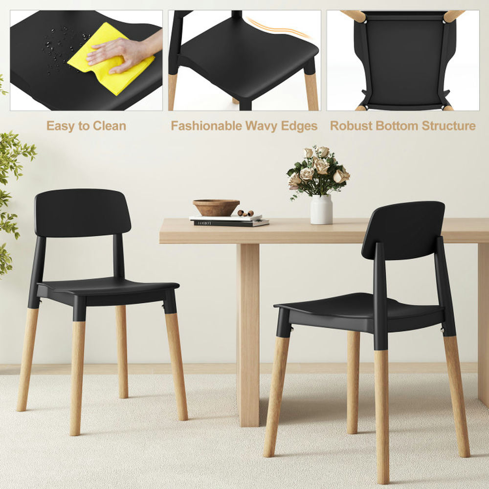 Hommoo Dining Chairs, Kitchen Chairs Trattoria Chairs,Modern Dining Side Chairs Set of 4 with Ergonomic Backrest for Image 3