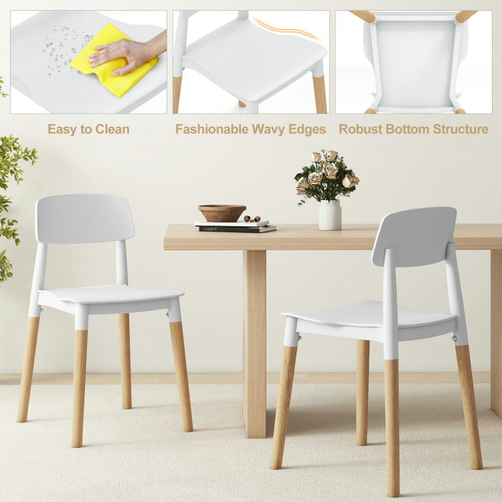 Hommoo Dining Chairs, Kitchen Chairs Trattoria Chairs,Modern Dining Side Chairs Set of 4 with Ergonomic Backrest for Image 3