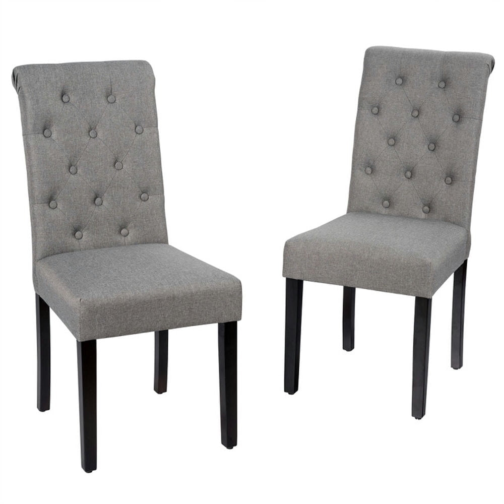 Hommoo Dining Chairs, Kitchen Chairs Trattoria Chairs,2 Pieces Tufted Dining Chair Set with Adjustable Anti-Slip Foot Image 1