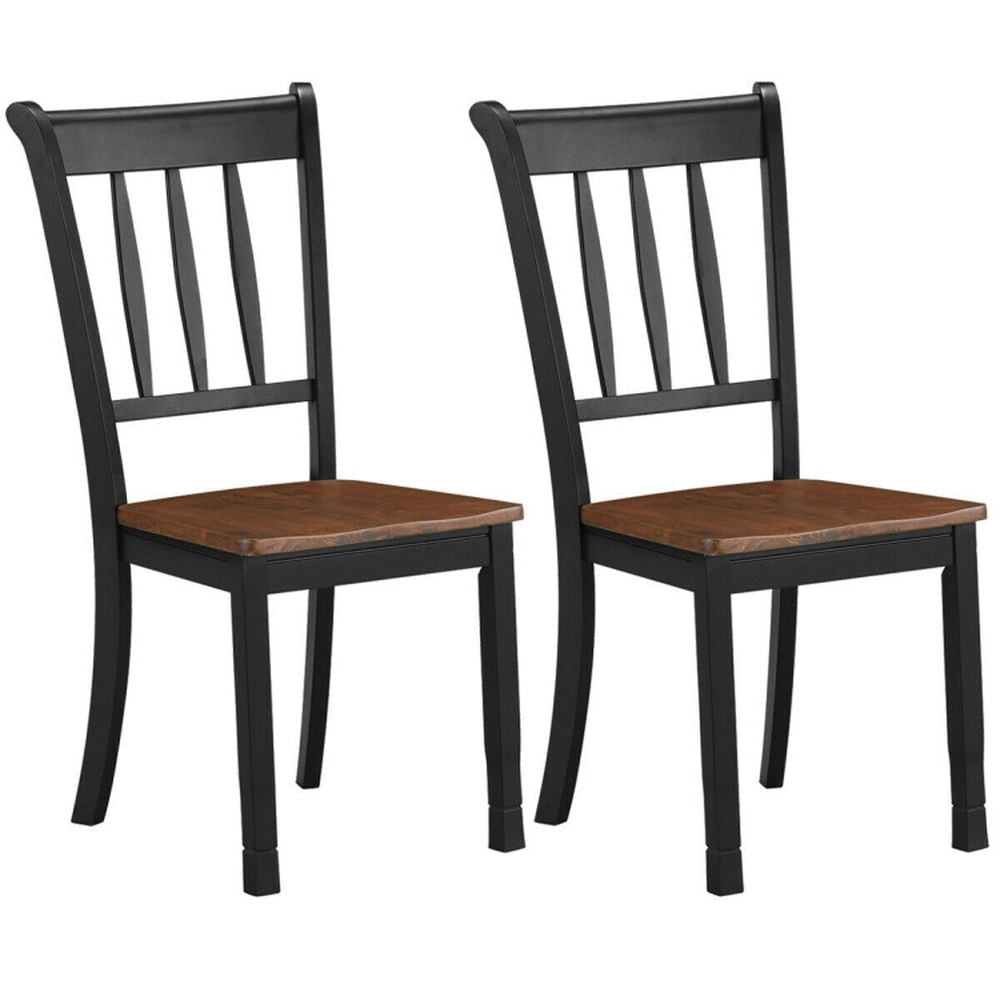 Hommoo Dining Chairs, Kitchen Chairs Trattoria Chairs,2 Pieces Solid Whitesburg Spindle Back Wood Dining Chairs-Black Image 3