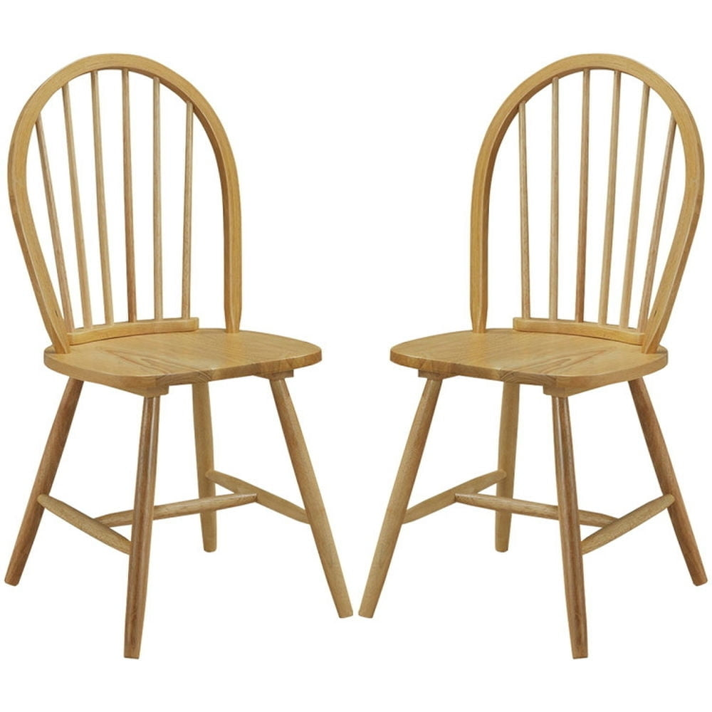 Hommoo Dining Chairs, Kitchen Chairs Trattoria Chairs,Set of 2 Vintage Windsor Wood Chair with Spindle Back for Dining Image 2