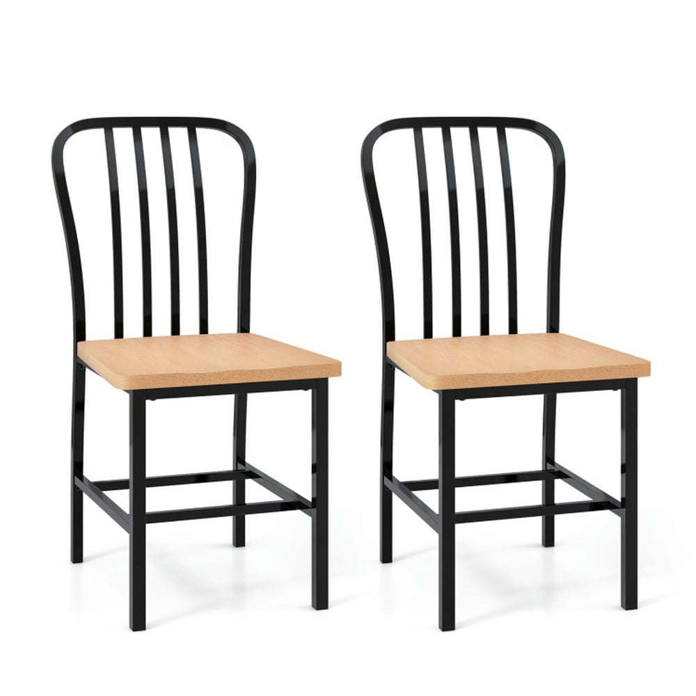 Hommoo Dining Chairs, Kitchen Chairs Trattoria Chairs,Armless Spindle Back Dining Chair Set of 2 with Ergonomic Image 1