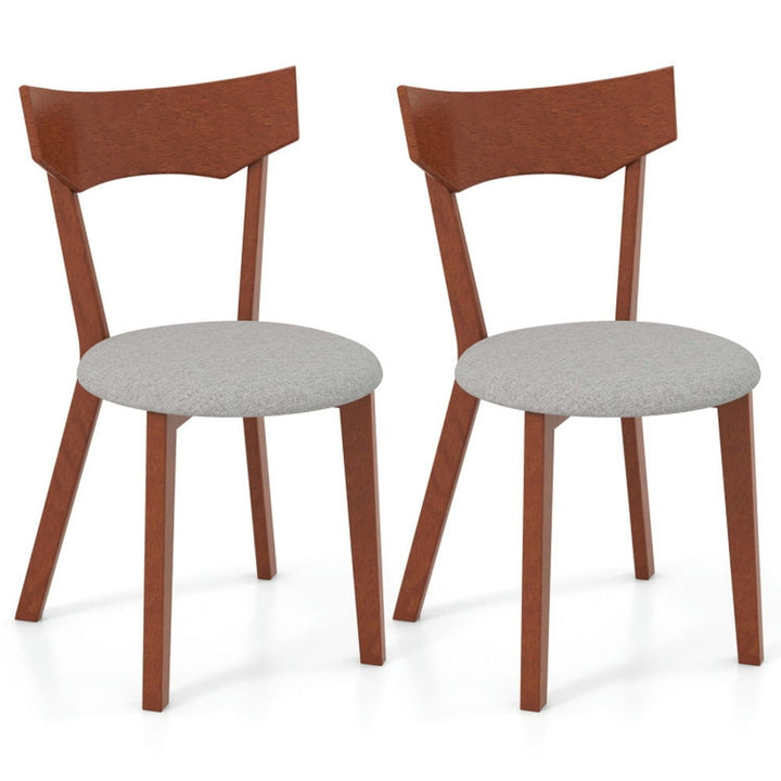 Hommoo Dining Chairs, Kitchen Chairs Trattoria Chairs,Wooden Dining Chair Set of 2 with Rubber Wood Legs and Padded Seat Image 1