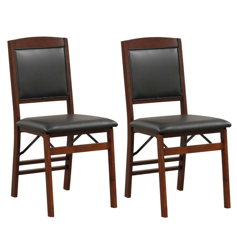 Hommoo Dining Chairs, Kitchen Chairs Trattoria Chairs,Set of 2 Folding Dining Chairs with Padded Seat and High Image 1