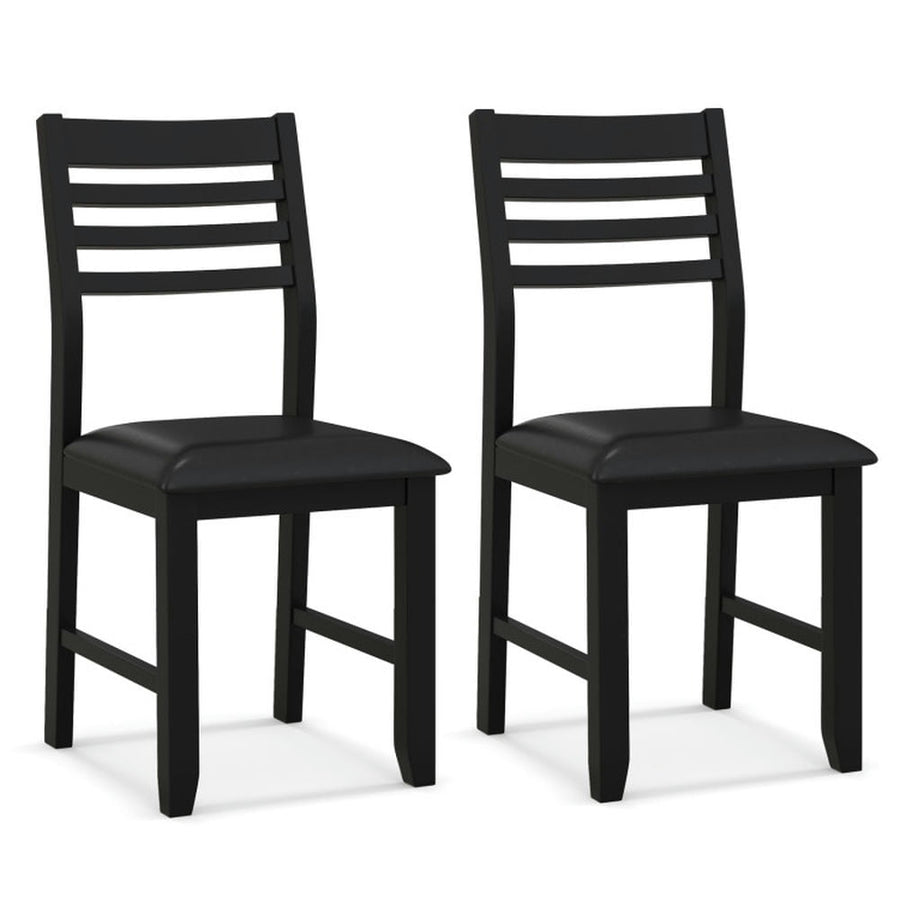 Hommoo Dining Chairs, Kitchen Chairs Trattoria Chairs,Wooden Dining Chair Set of 2 with Rubber Wood Frame and Padded Image 1