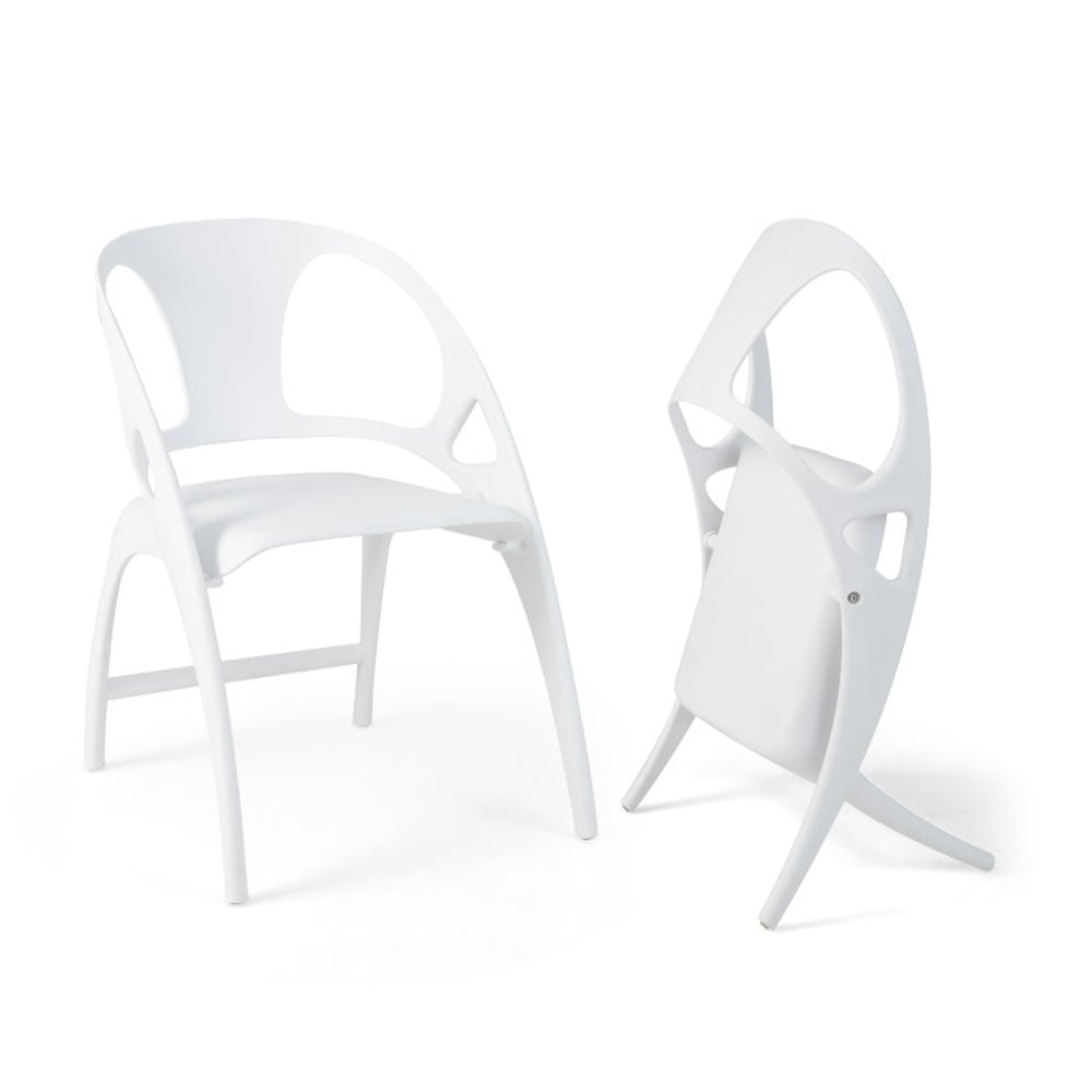 Hommoo Dining Chairs, Kitchen Chairs Trattoria Chairs,Folding Dining Chairs Set of 2 with Armrest and High Image 1