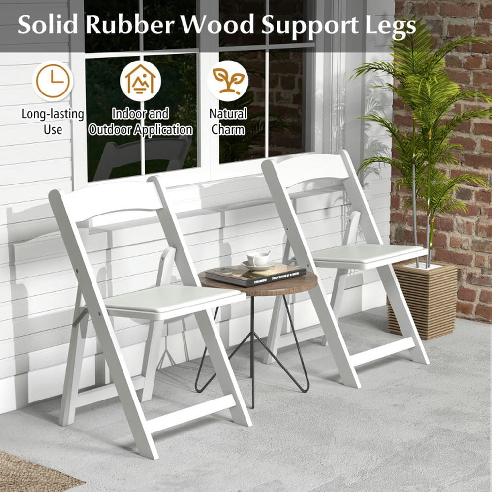 Hommoo Dining Chair,Dinner Chair,Set of 4 Dining Chairs Foldable Kitchen Chair with Rubber Wood Legs and Padded Image 3