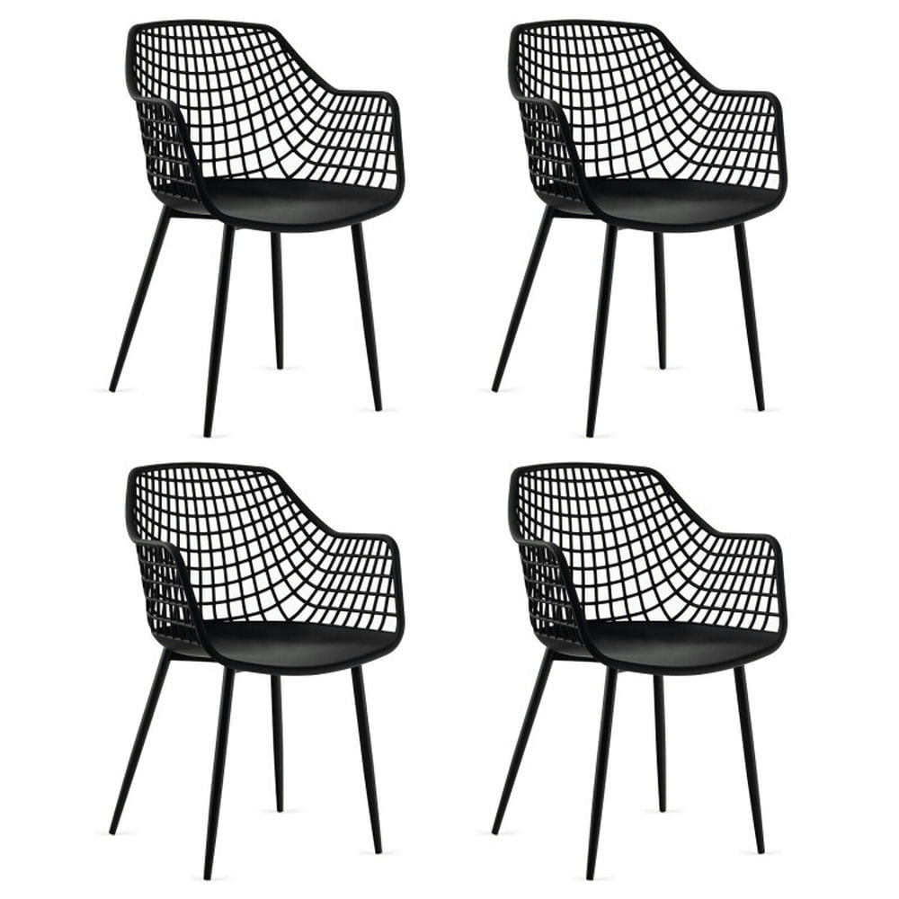 Hommoo Dining Chairs, Kitchen Chairs Trattoria Chairs,Set of 4 Heavy Duty Modern Dining Chair with Airy Hollow Image 1