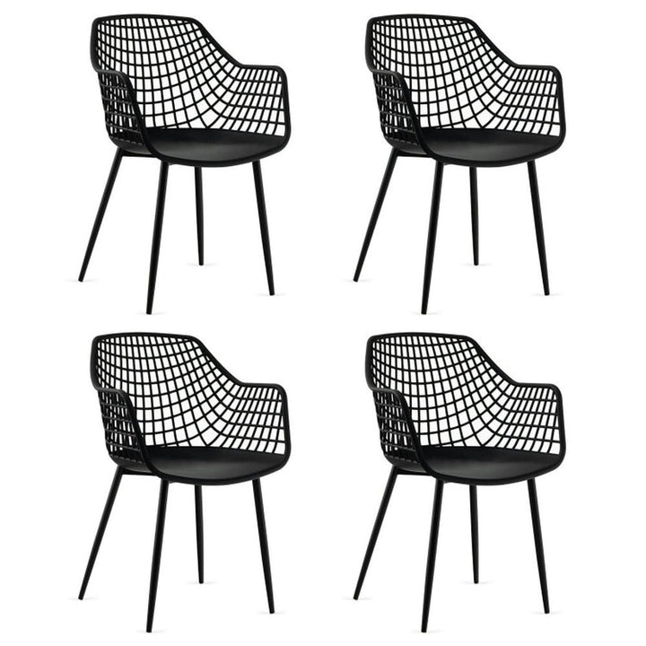 Hommoo Dining Chairs, Kitchen Chairs Trattoria Chairs,Set of 4 Heavy Duty Modern Dining Chair with Airy Hollow Image 1