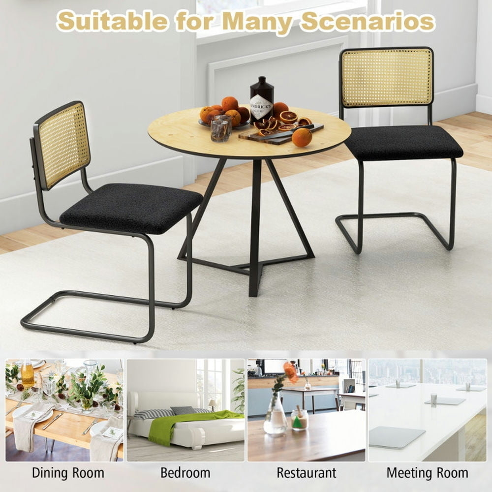 Hommoo Dining Chairs, Kitchen Chairs Trattoria Chairs,2 Pieces Mid-Century Modern Dining Chair with Cantilever Image 2