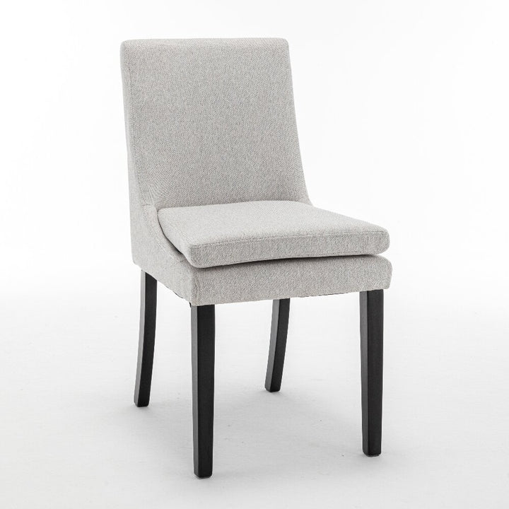 Hommoo Club Guest Chairs, Upholstered Kitchen and Dining Room Chairs with Solid Wood Legs Image 3