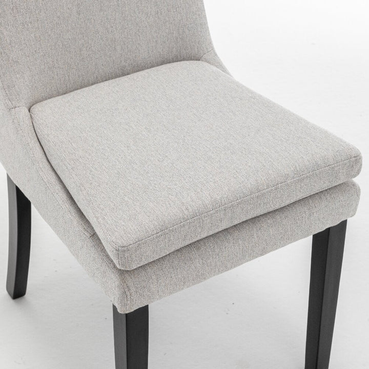 Hommoo Club Guest Chairs, Upholstered Kitchen and Dining Room Chairs with Solid Wood Legs Image 5