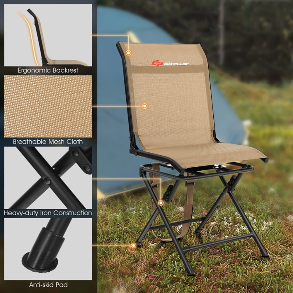 Hommoo Set of 2 Bamboo Dorm Chair with Storage Pocket for Camping and Fishing-Brown Image 6