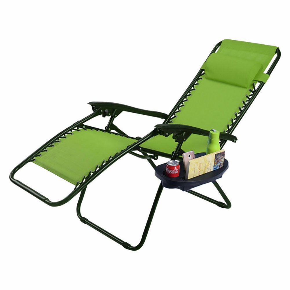 Hommoo Outdoor Folding Zero Gravity Reclining Lounge Chair-Green, Zero Gravity Lawn Lounge Chairs with Cup Holder Image 4