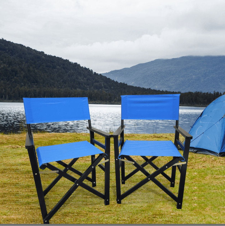 Hommoo Canvas Folding Chair, Wooden Director Chair, Portable Camping Chairs, Versatile Folding Chair, Sports Chair, Image 4