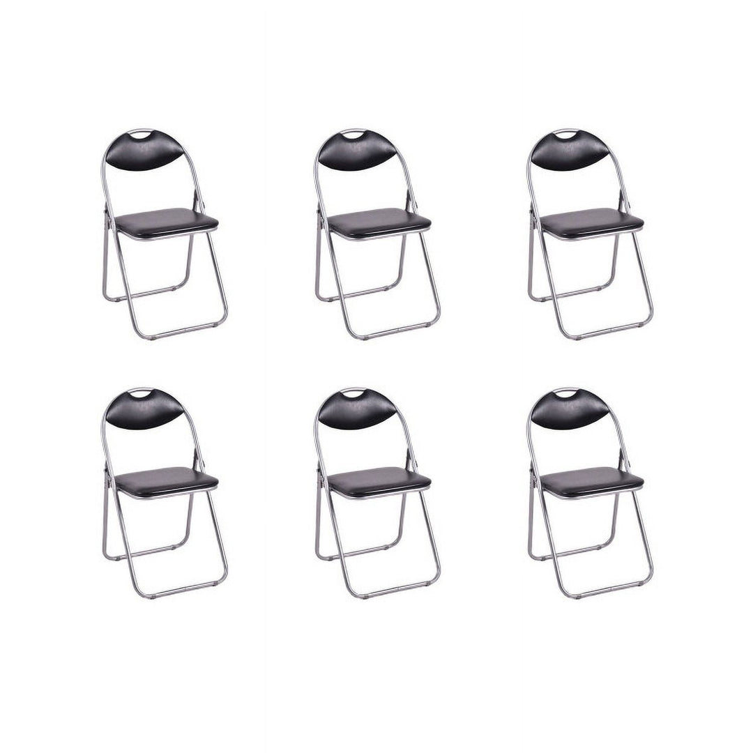 Hommoo Dining Chairs, Kitchen Chairs Trattoria Chairs,6 Pieces U-Shape Folding Chairs with Hollow Handle Image 5