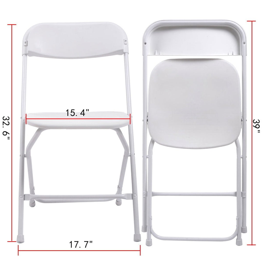 Hommoo Folding Chairs Set of 5, Potable Chairs for Outdoor/ Indoor, Stackable Commercial Plastic Chairs Wedding Party Image 4