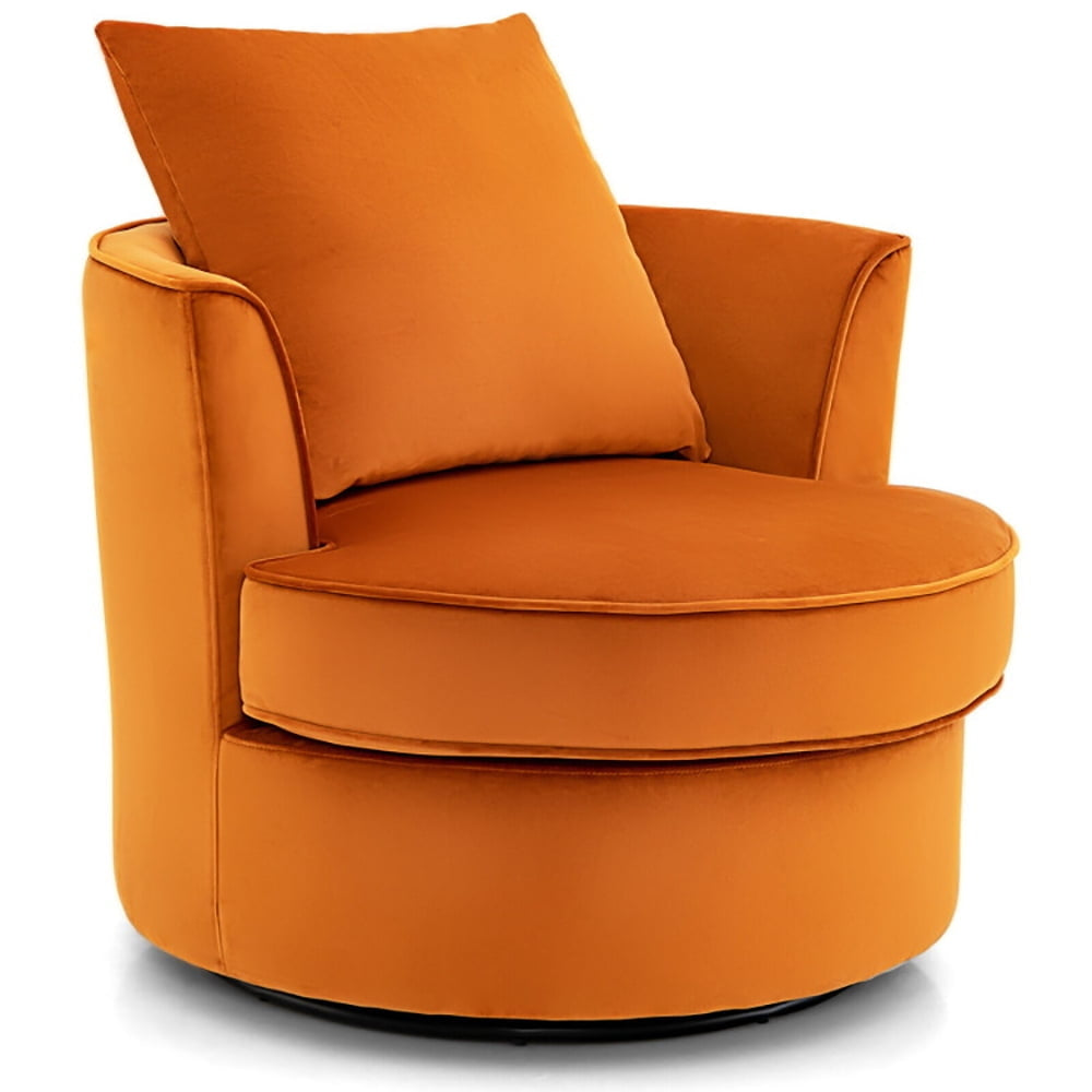 Hommoo Sofa Lounge Club Leisure Chair,Swivel Accent Chairs,Modern 360 Swivel Barrel Chair with No Assembly Image 1