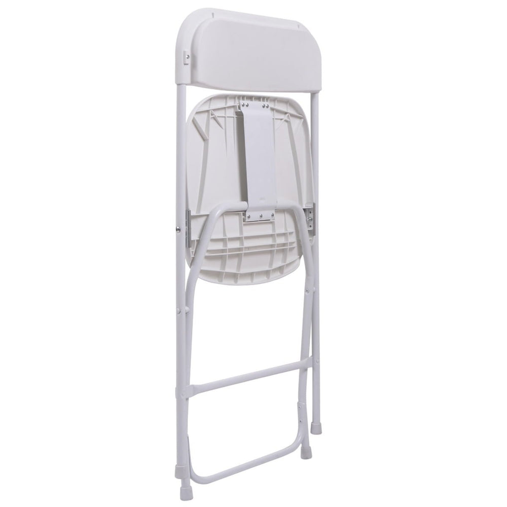 Hommoo Premium Plastic and Steel Chair, Outdoor/Indoor, 330-400lb, Stackable, 5-Pack Image 2