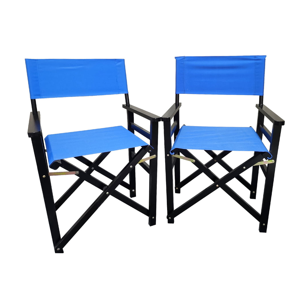 Hommoo Outdoor Folding Camping Chairs 2 Pack Wooden Director Chair Canvas for Outside Fishing, Hiking, Travel, Beach and Image 6