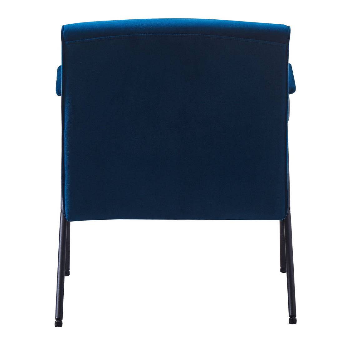 Hommoo Modern Fabric Accent Chair, Living Room Chair Armchair for Bedroom Office Waiting Room Blue Image 5