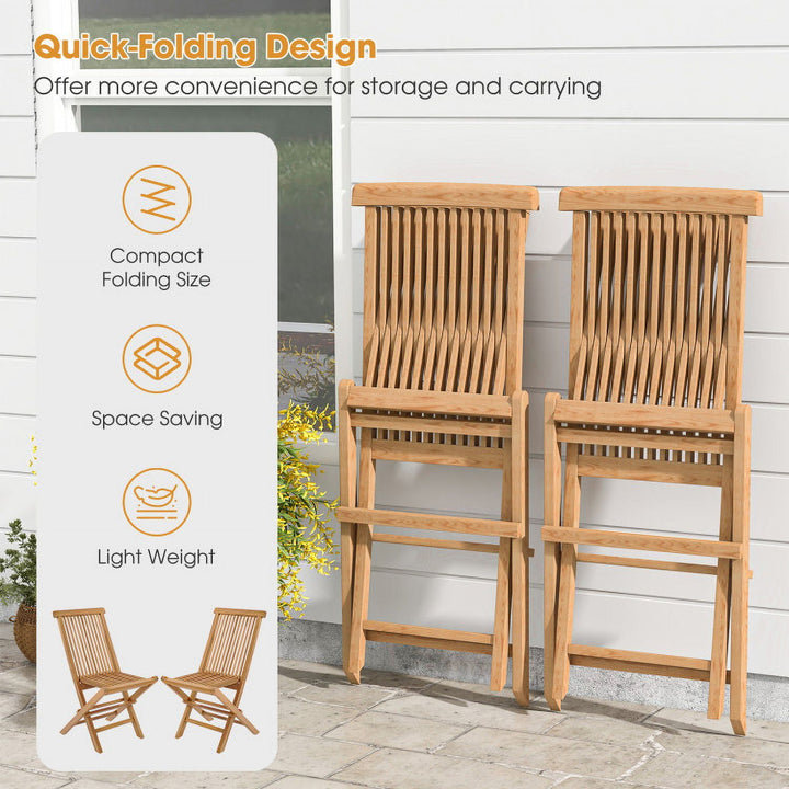 Hommoo 2 Piece Solid Acacia Wood Outdoor Armchair Armchair w/o Cushion, Brown Image 4