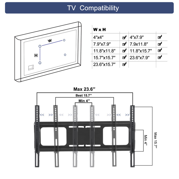 Hommoo Modern Farmhouse TV Stand with Push-To- Open Storage Cabinet for TVs up to 65" Flat Screen Universal TV Console, Image 4